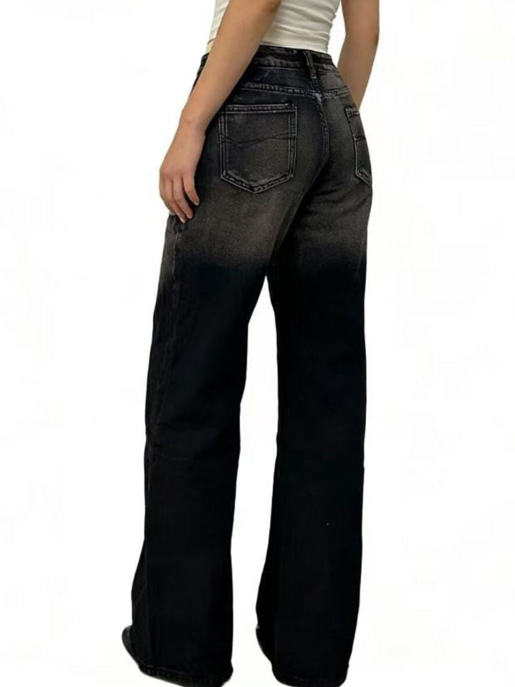 Washed Wide Leg Jeans