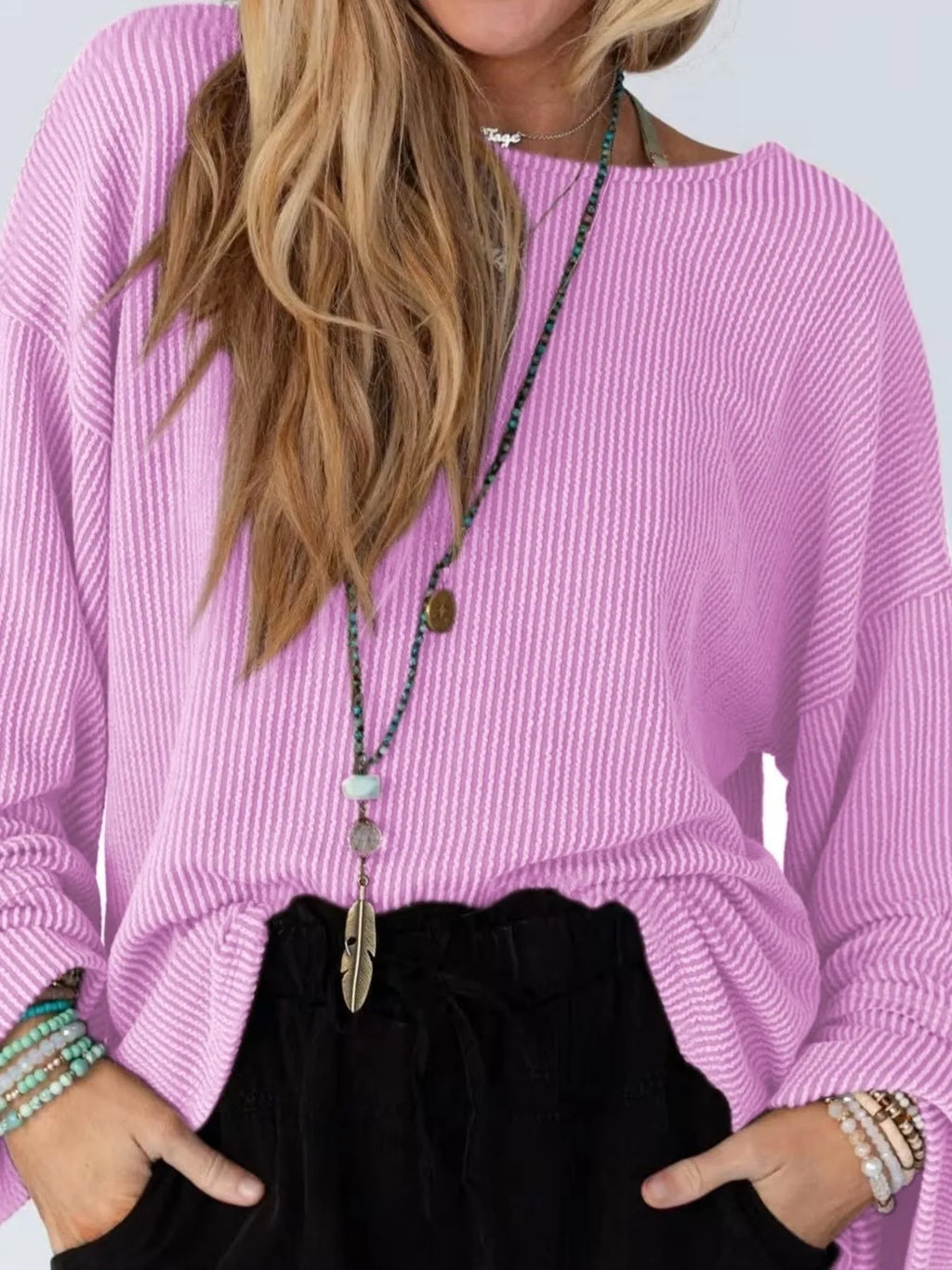 Cutout Back Long Sleeve T-Shirt