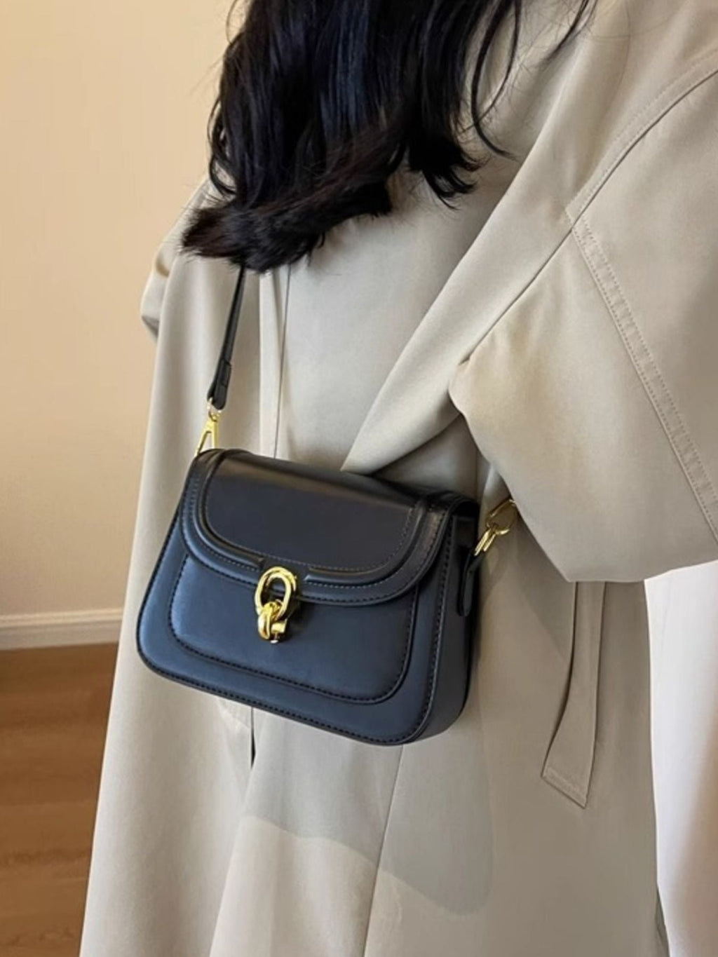 Adjustable Strap Flap Crossbody Bag