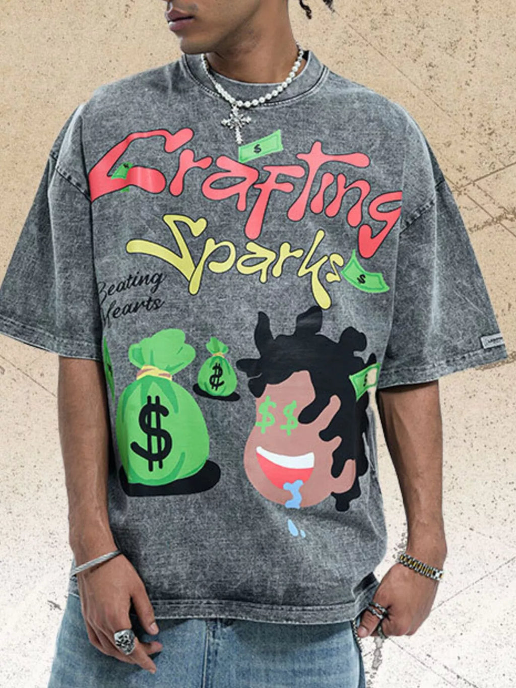 Men's Graphic Vintage Washed T-Shirt