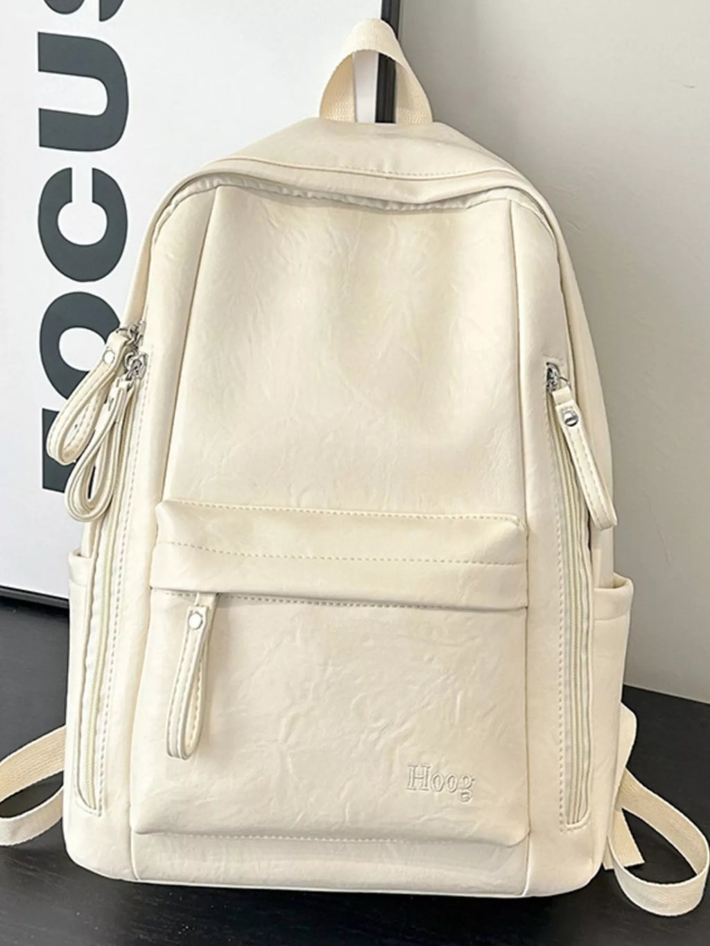 Leather Texture Backpack Bag