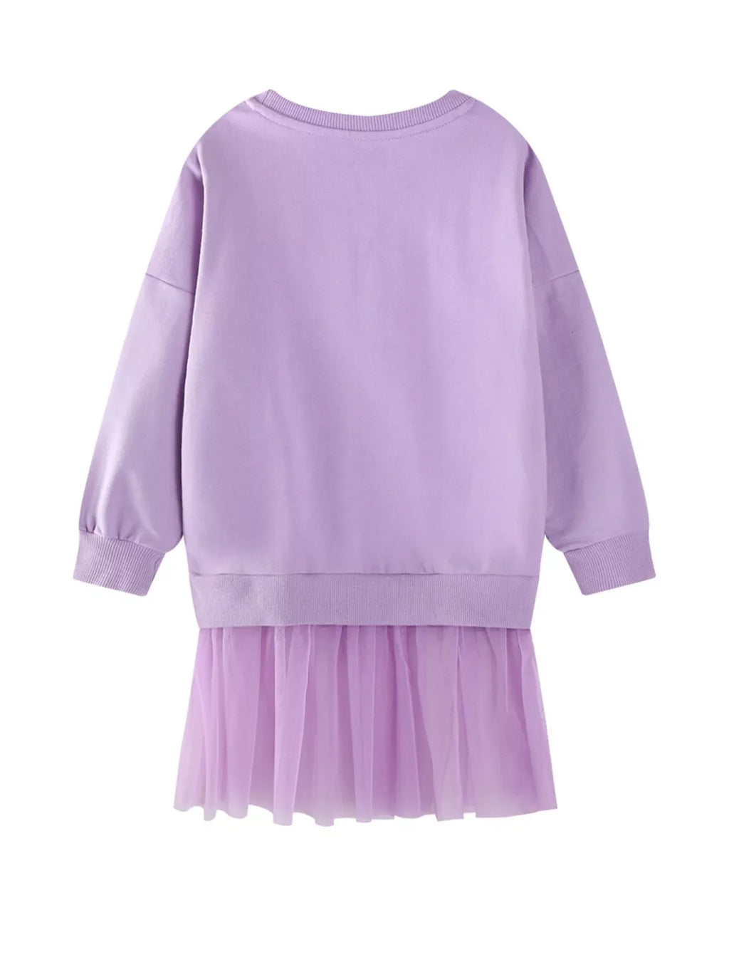 Children's Fairy Embroidered Tulle Sweatshirt Dress