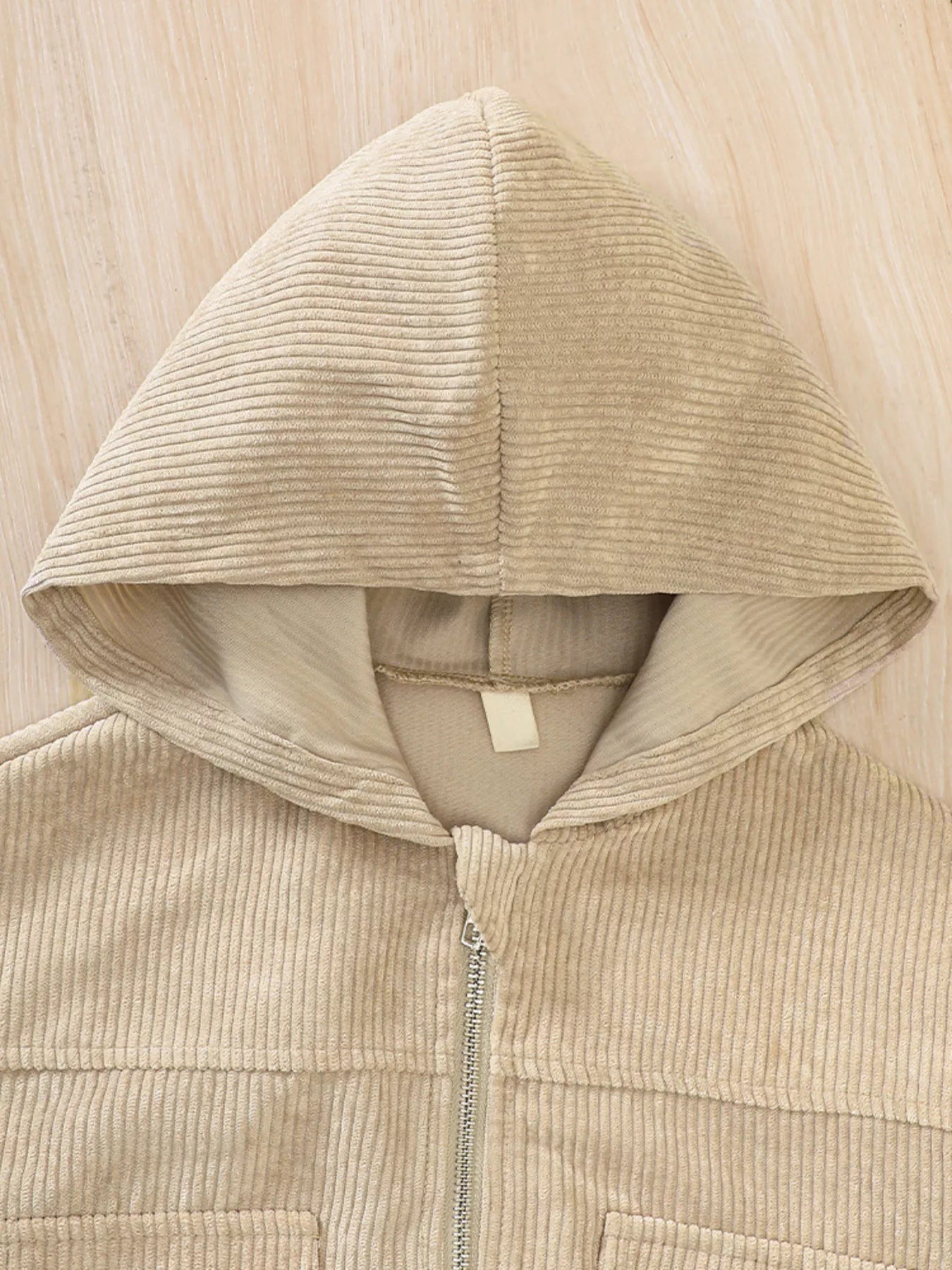 Children's Casual Corduroy Hooded Jacket