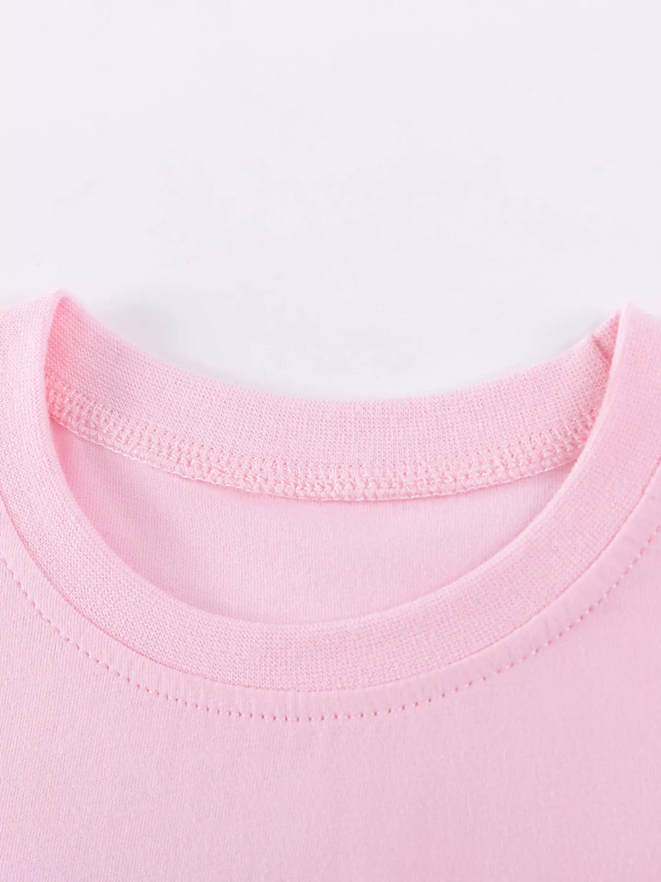 Children's Bunny Round Neck Top and Shorts Set