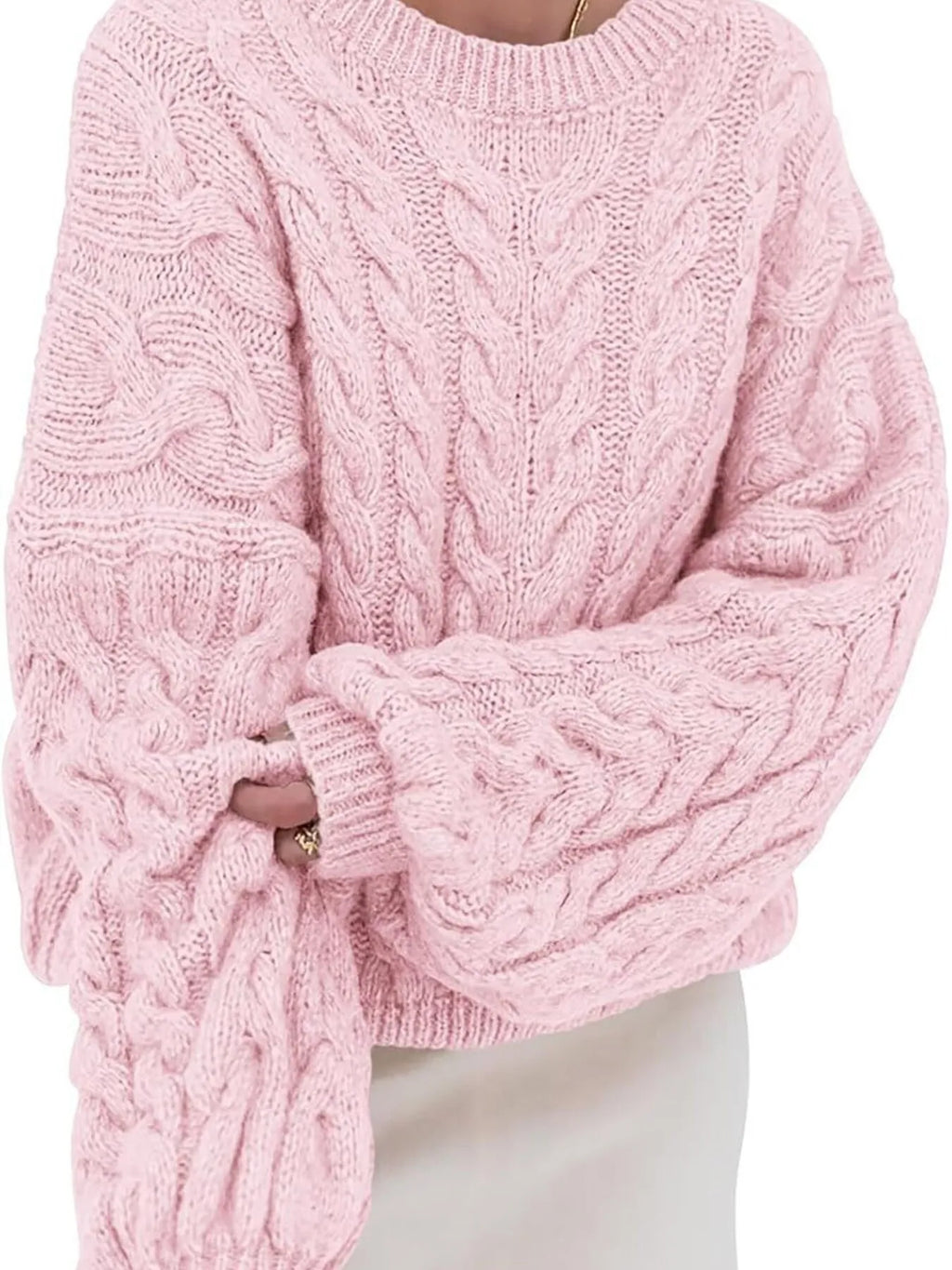 Cable Knit Long Sleeve Sweater