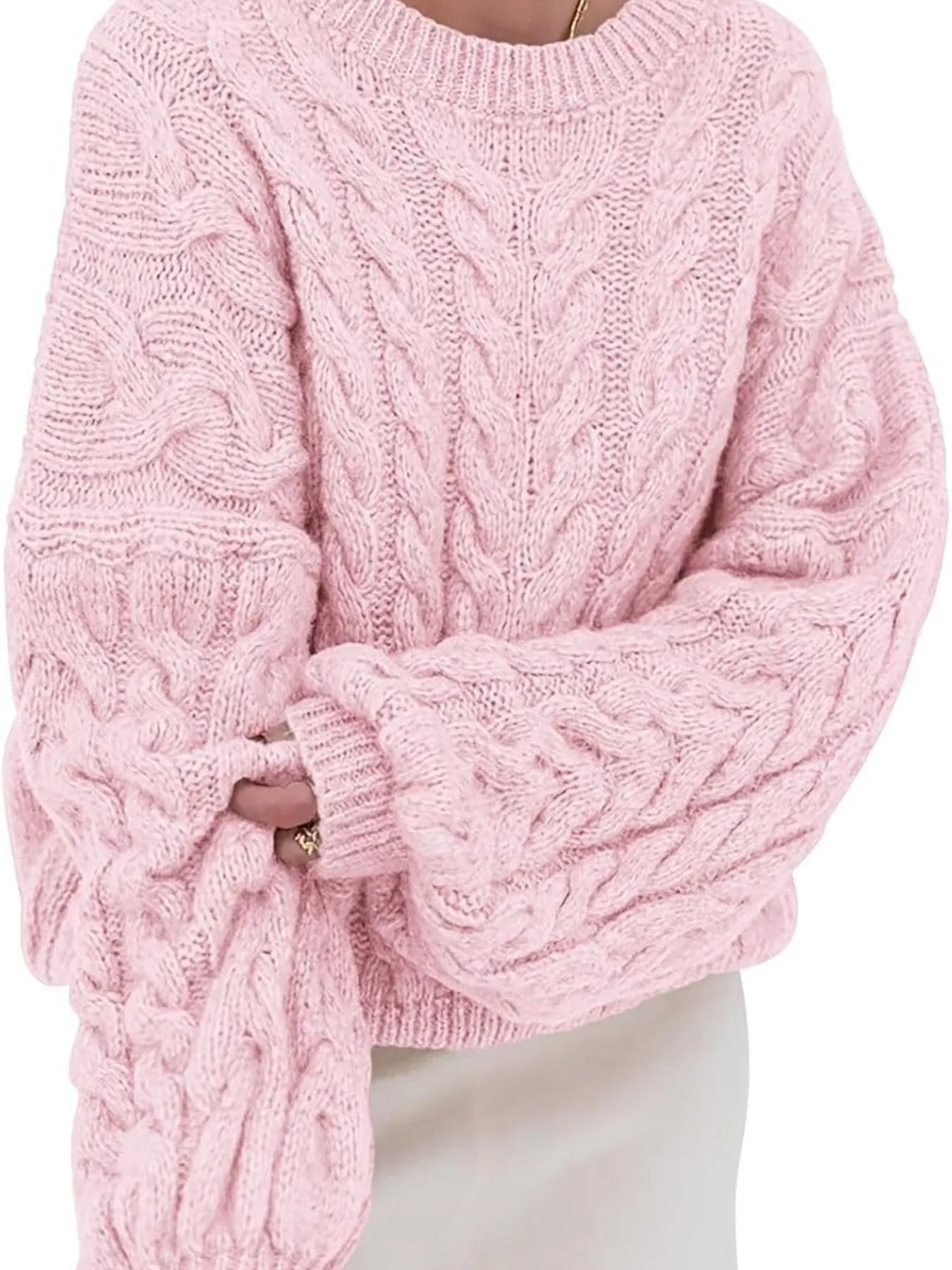Cable Knit Long Sleeve Sweater