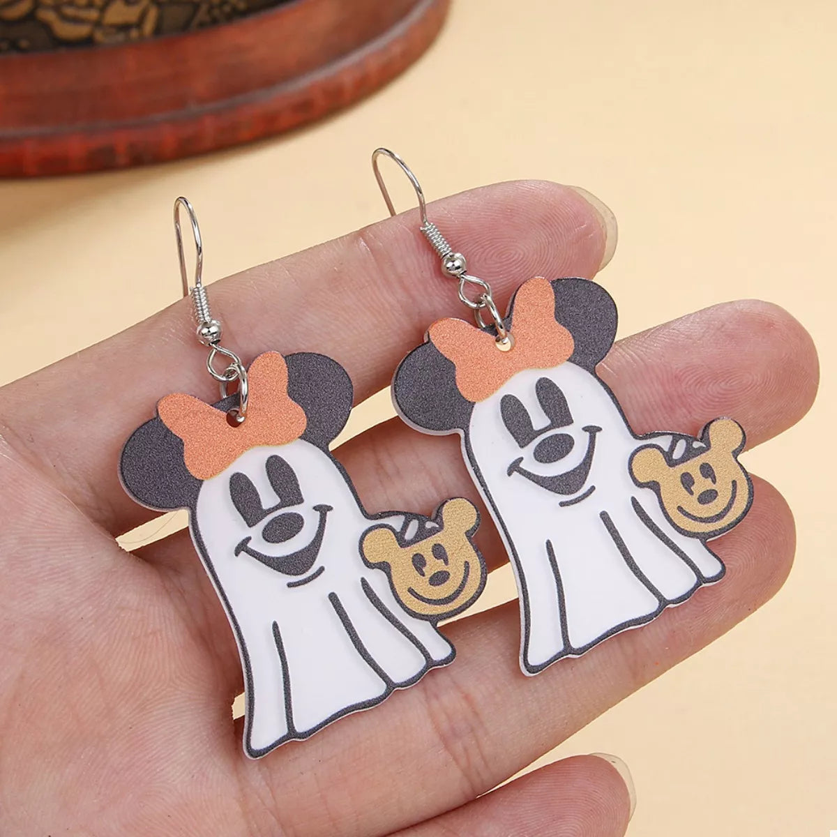Halloween Mickey Ghost Dangle Earrings