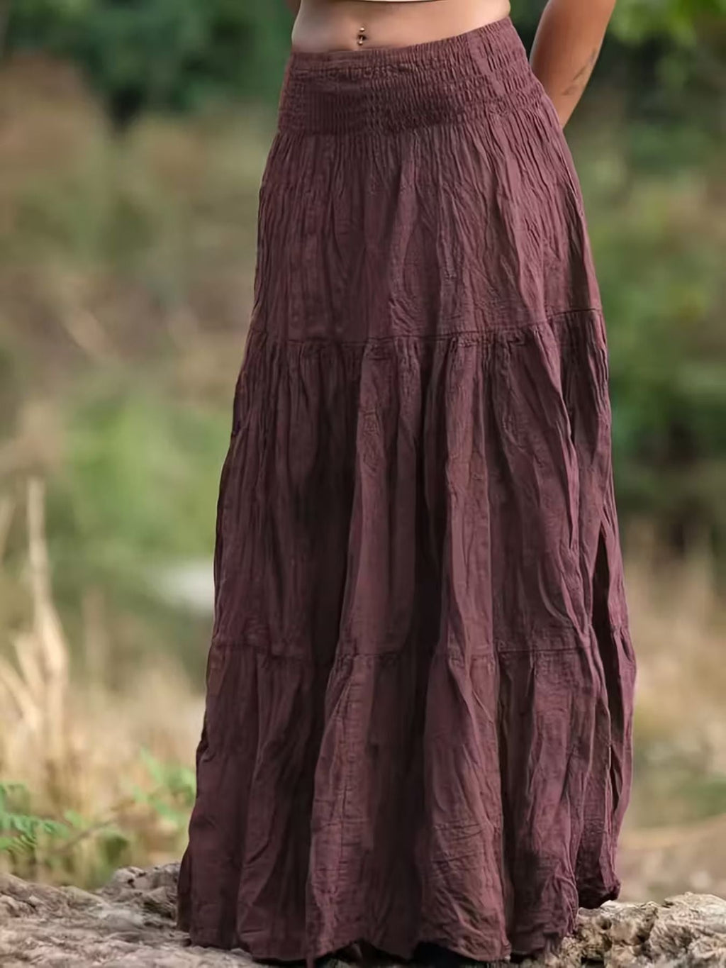Tiered Maxi Skirt