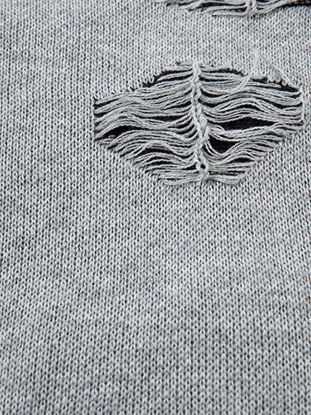 Men's Distressed Chain Detail Oversized Sweater