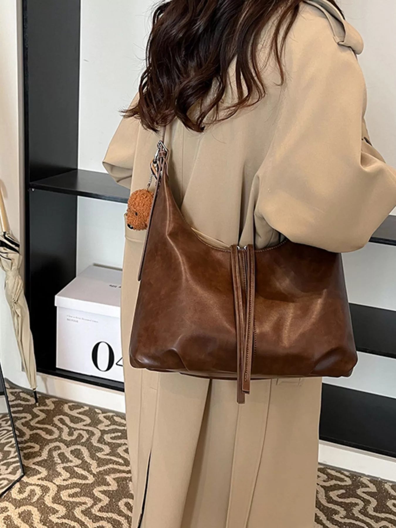 Vintage Style Leather Shoulder Bag