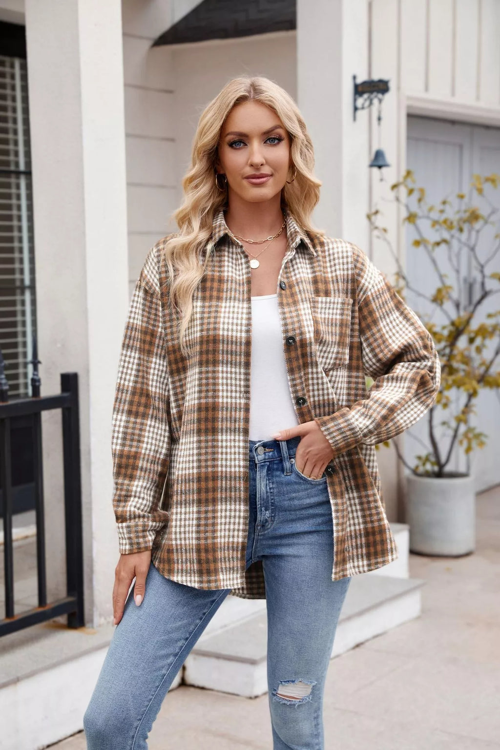 Casual Plaid Long Sleeve Shirt