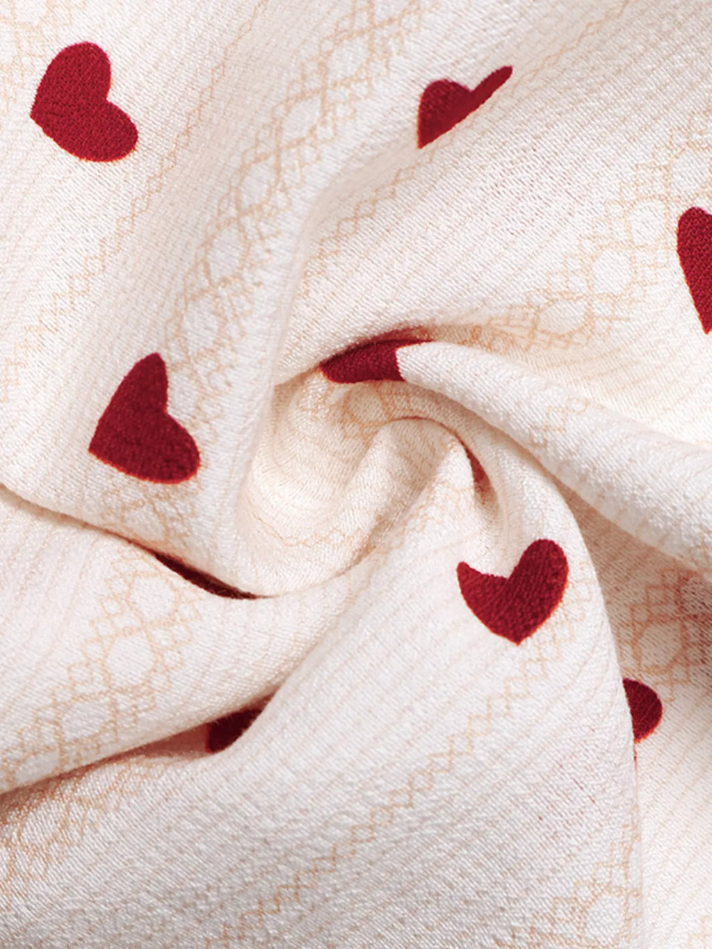 Heart Print Tie Shoulder A-Line Mini Dress