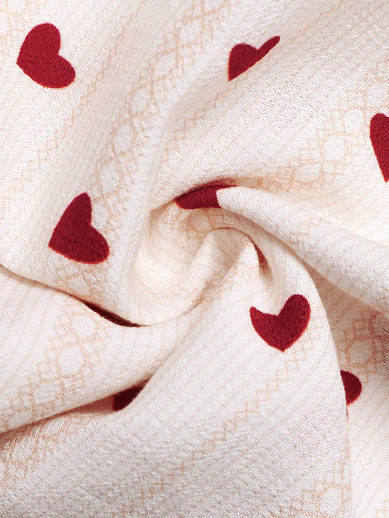 Heart Print Tie Shoulder A-Line Mini Dress