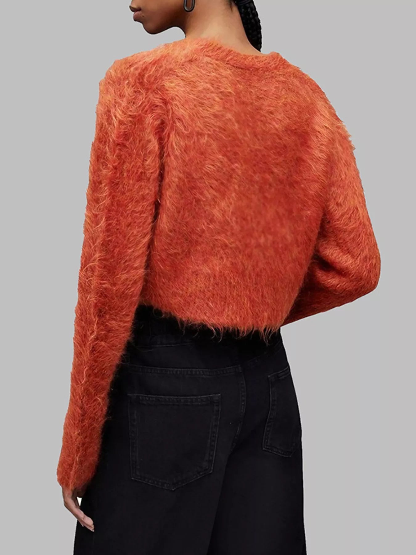 Fluffy Knit Cropped Cardigan