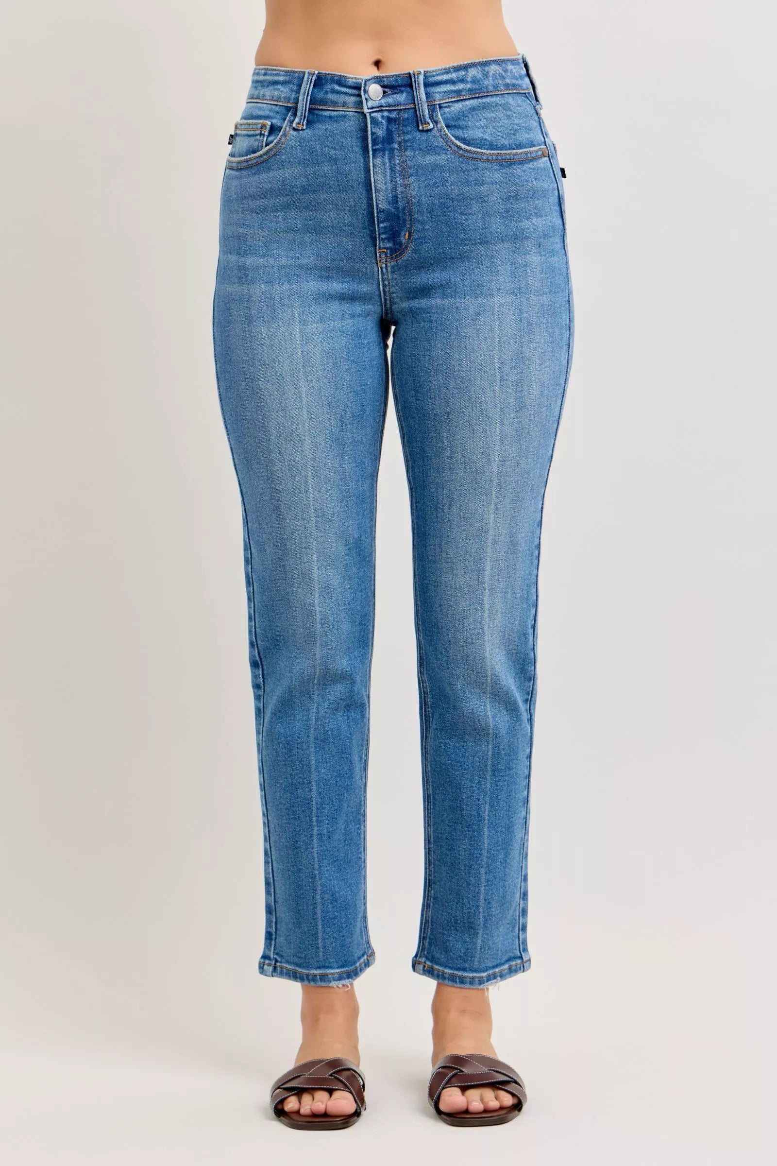 Judy Blue High-Waisted Straight-Leg  Jeans