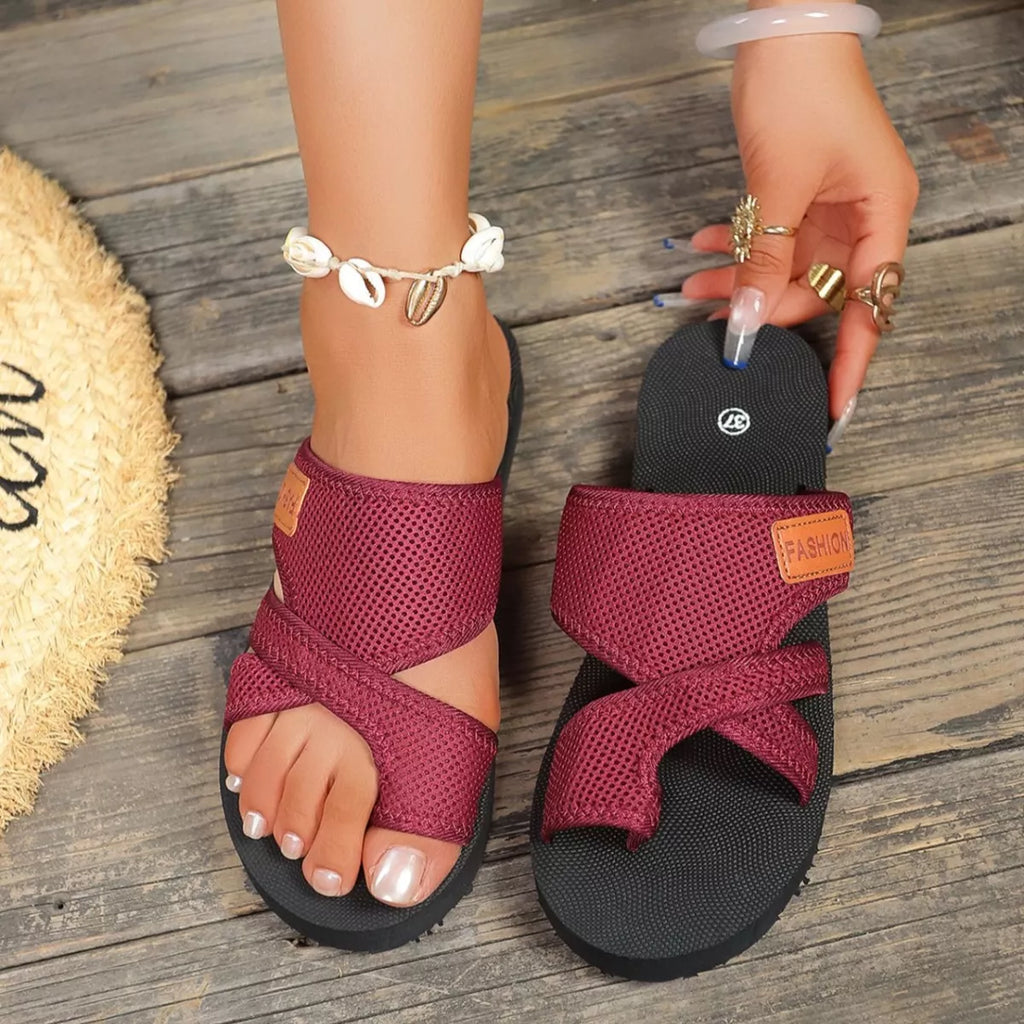 Toe Loop Platform Sandals