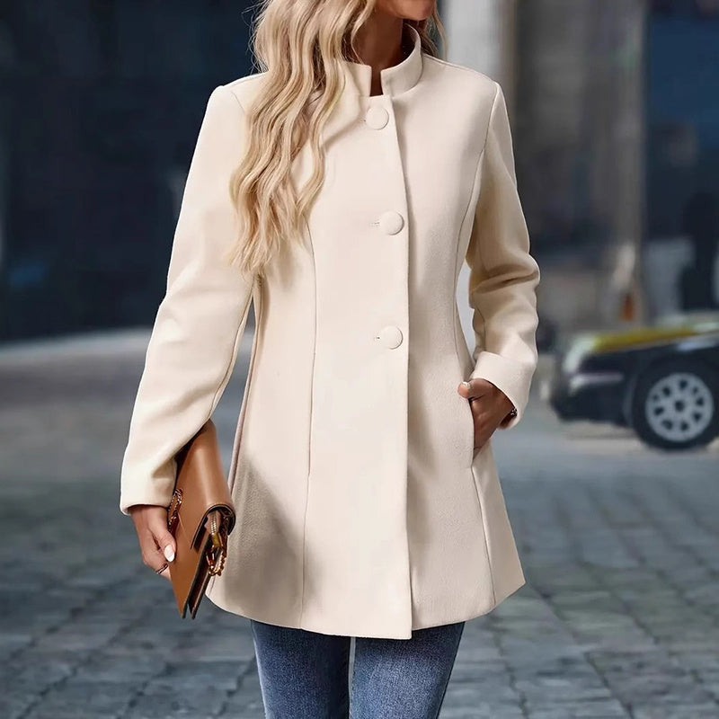 Women’s Elegant Single-Breasted Winter Overcoat