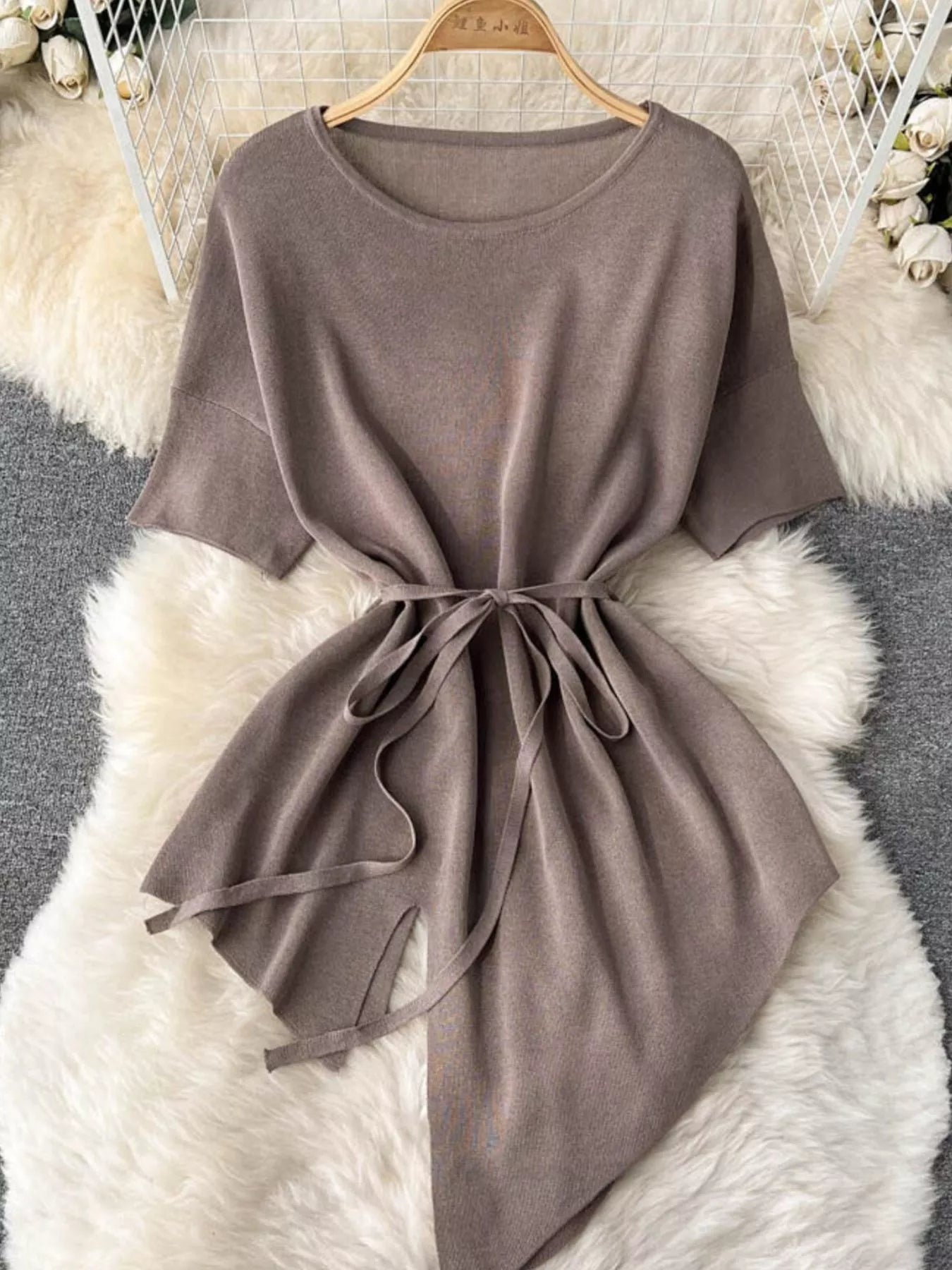 Short Sleeve Top and Wide Leg Pants Set