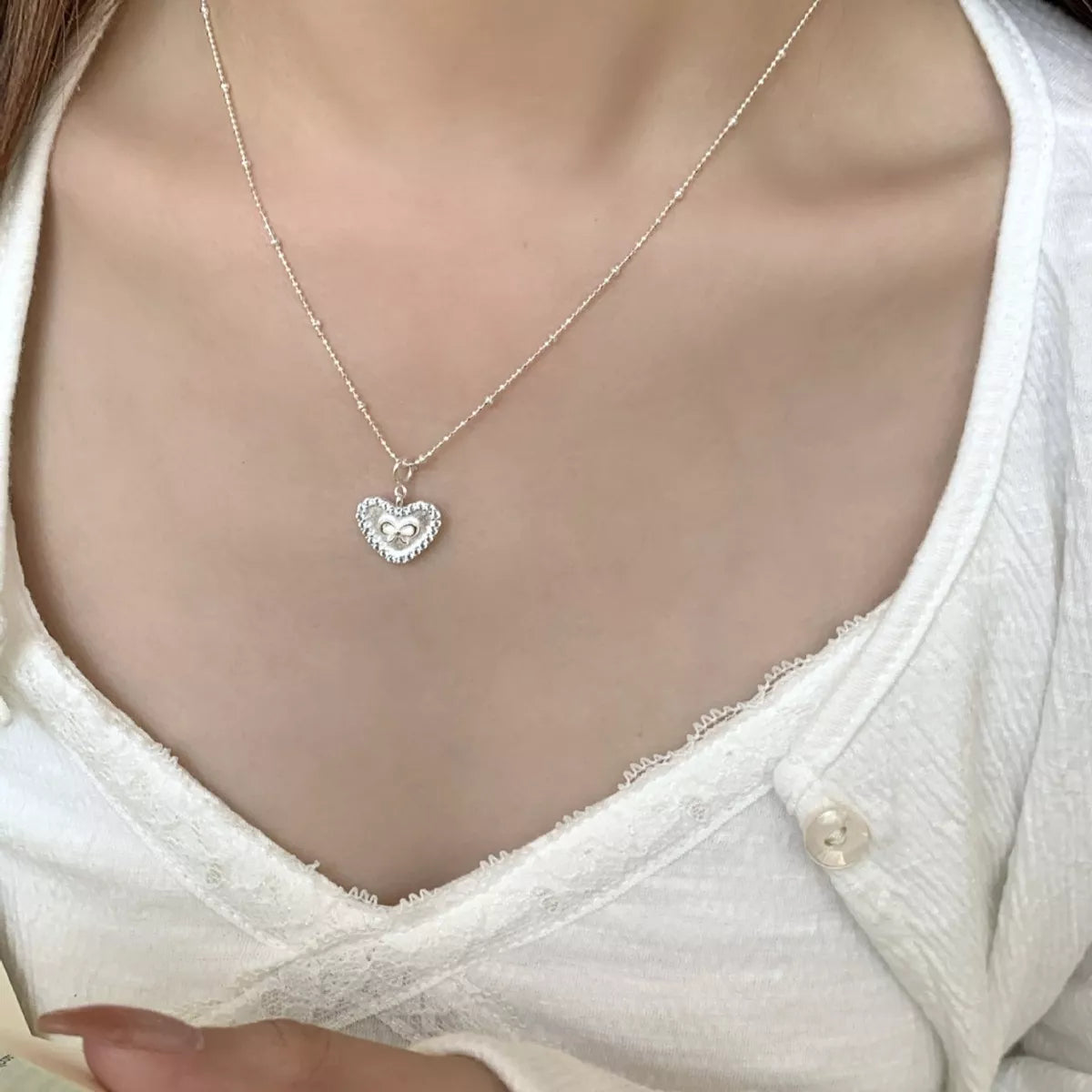 925 Sterling Silver Heart Necklace