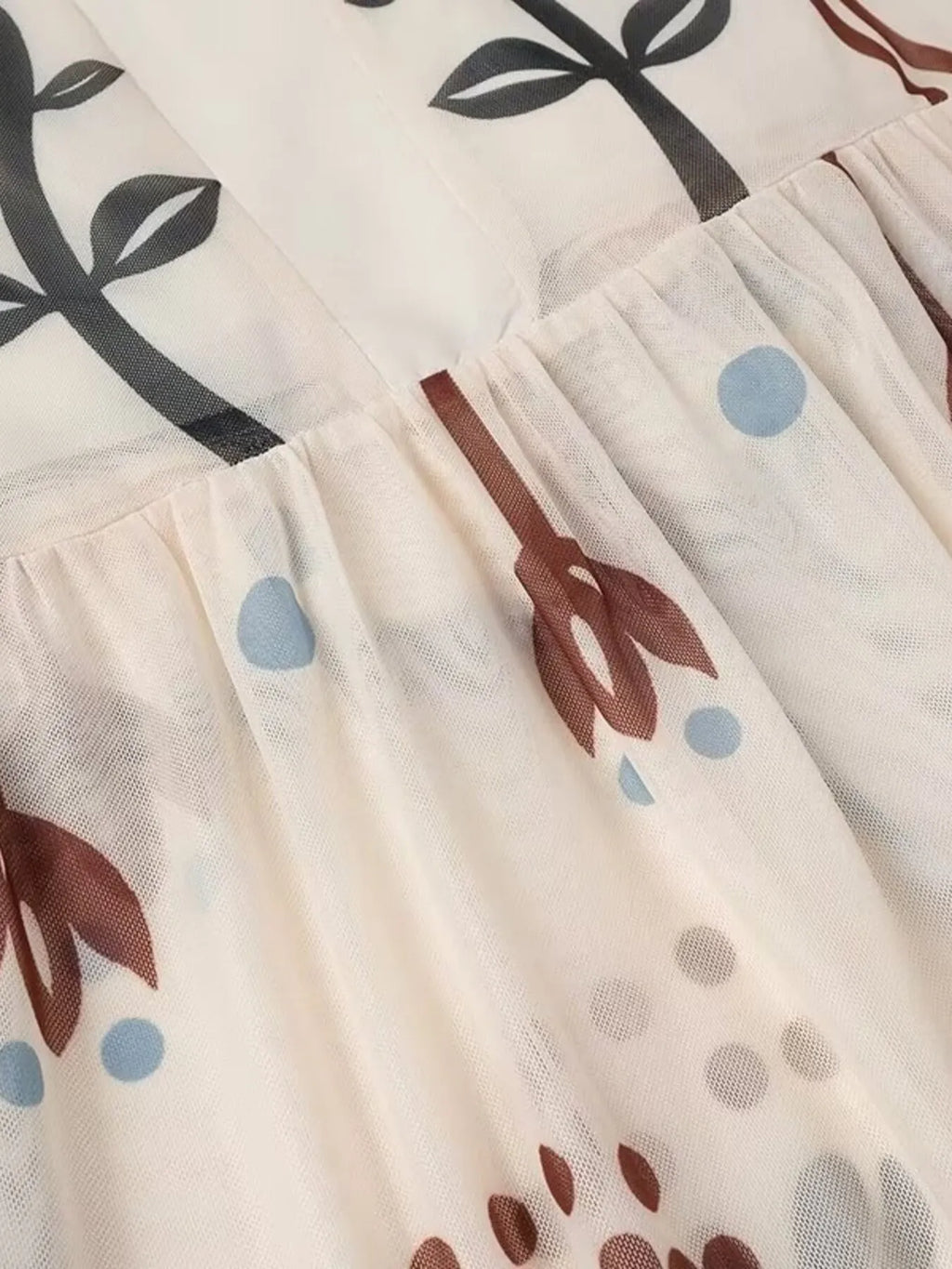 Ruffled Hem Square Neck Maxi Dress