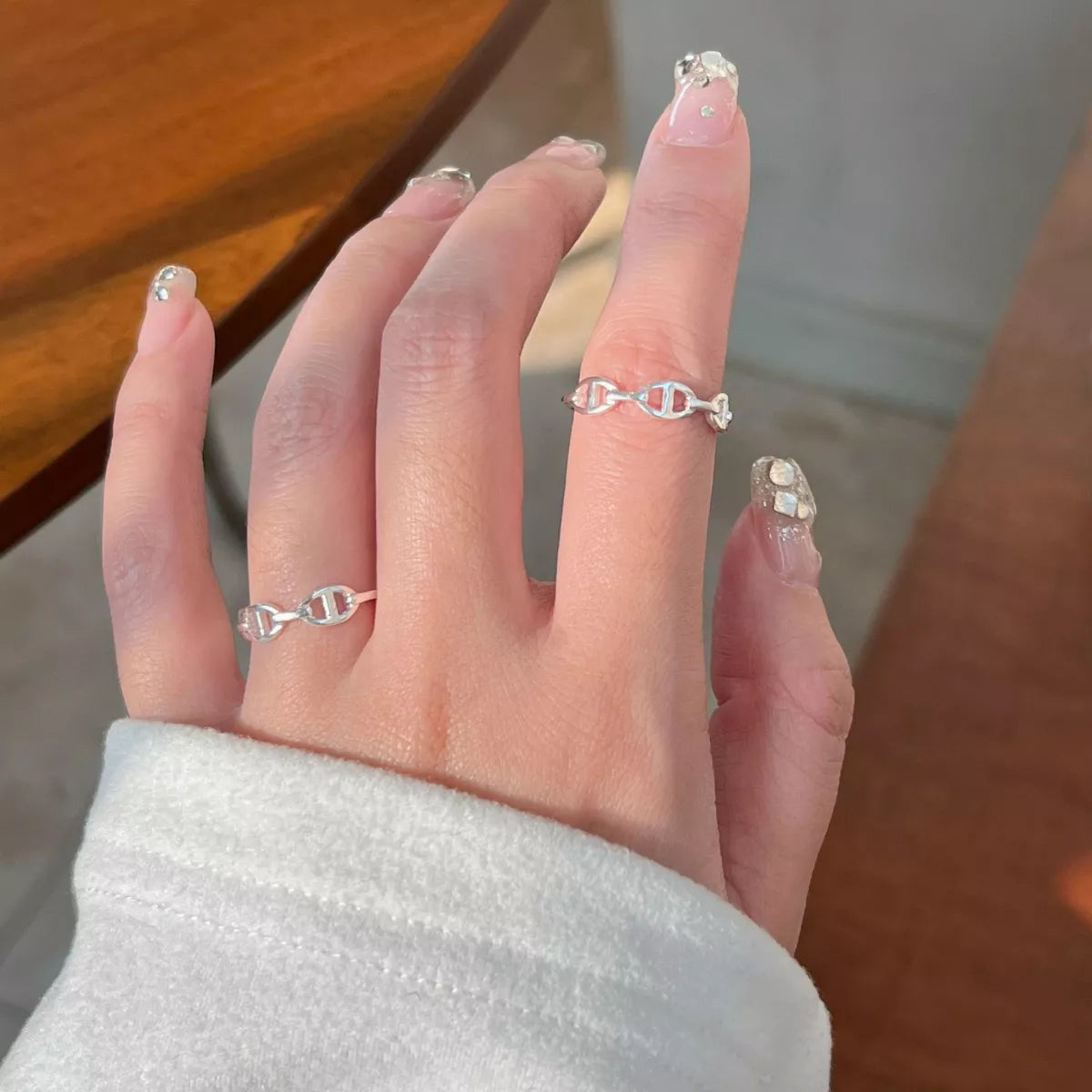 925 Sterling Silver Geometric Ring