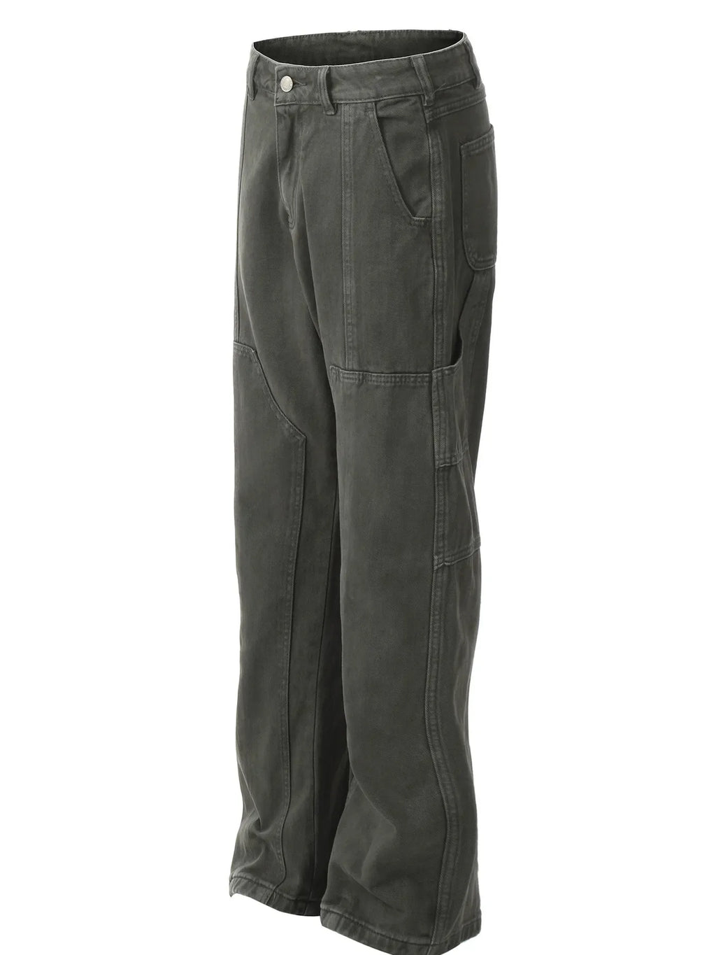 Men's Vintage Washed Wide Leg Cargo Jeans