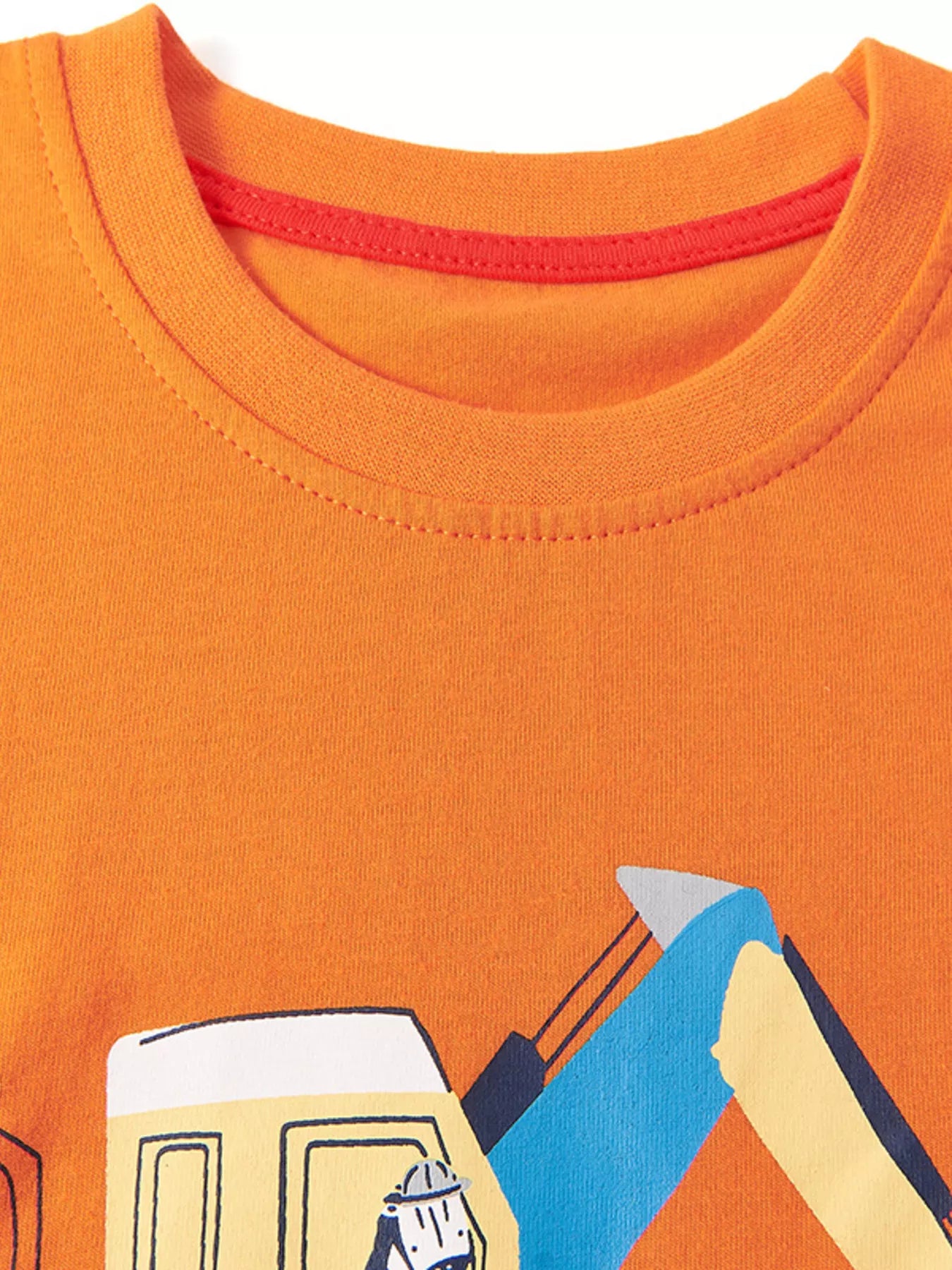 Children's Excavator Short Sleeve Tee and Shorts Pajama Set