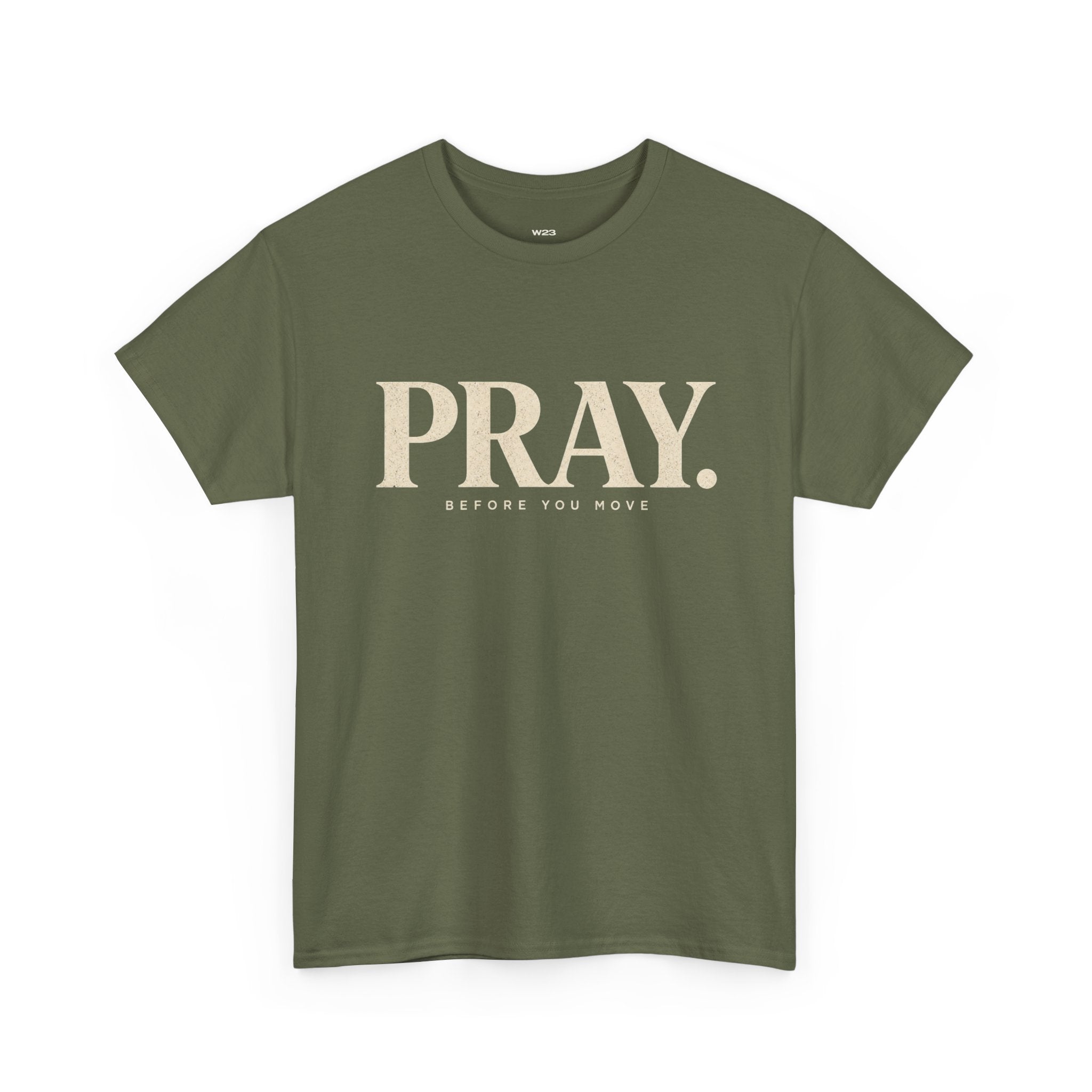 PRAY. Graphic Tee — "Pray Before You Rise" Inspirational Christian T‑Shirt