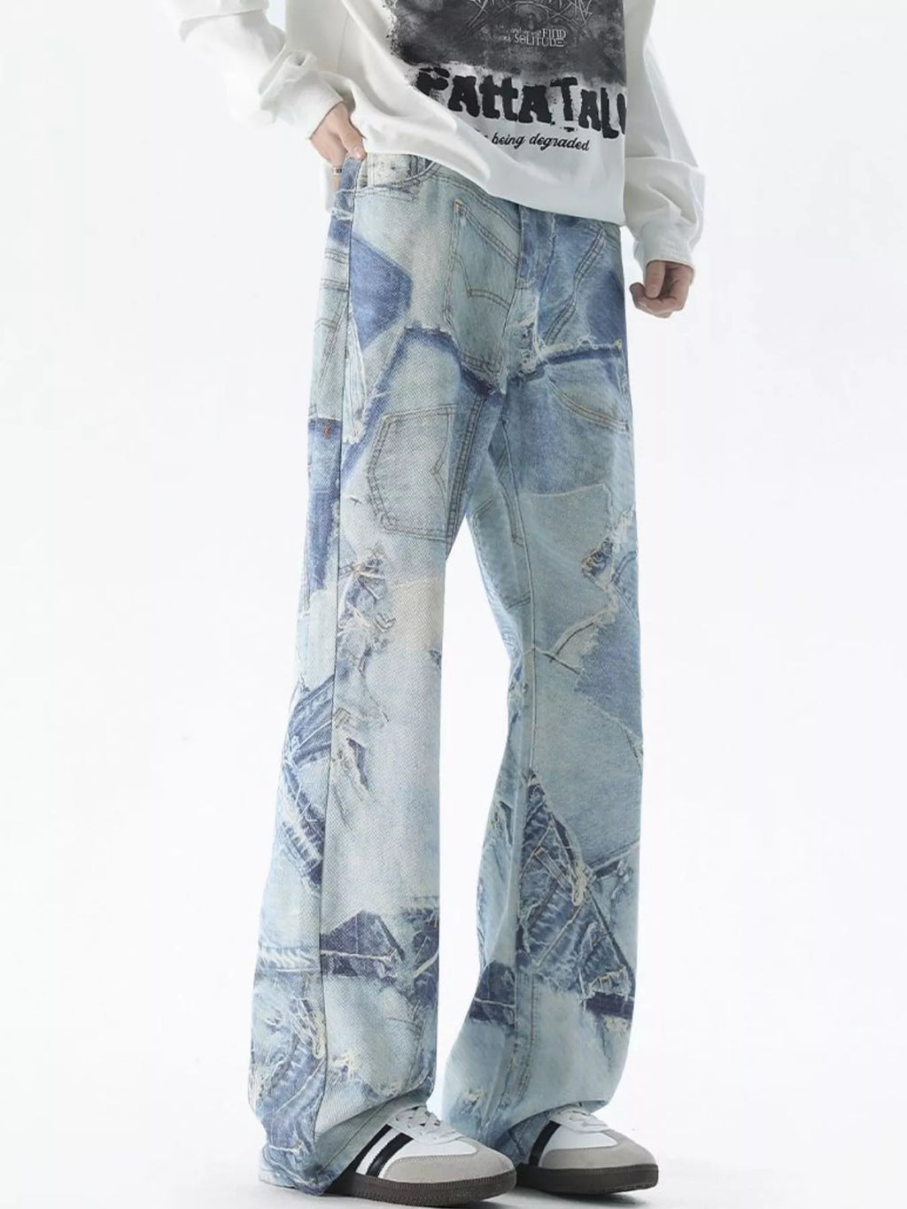 Men's Plus Size Wide Leg Jeans