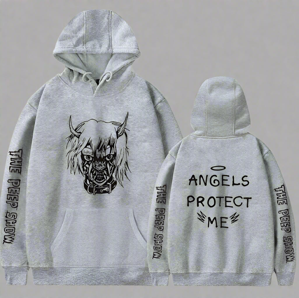 Angel and Devil Hoodie – Unisex Couple Graphic Pullover Sweatshirt