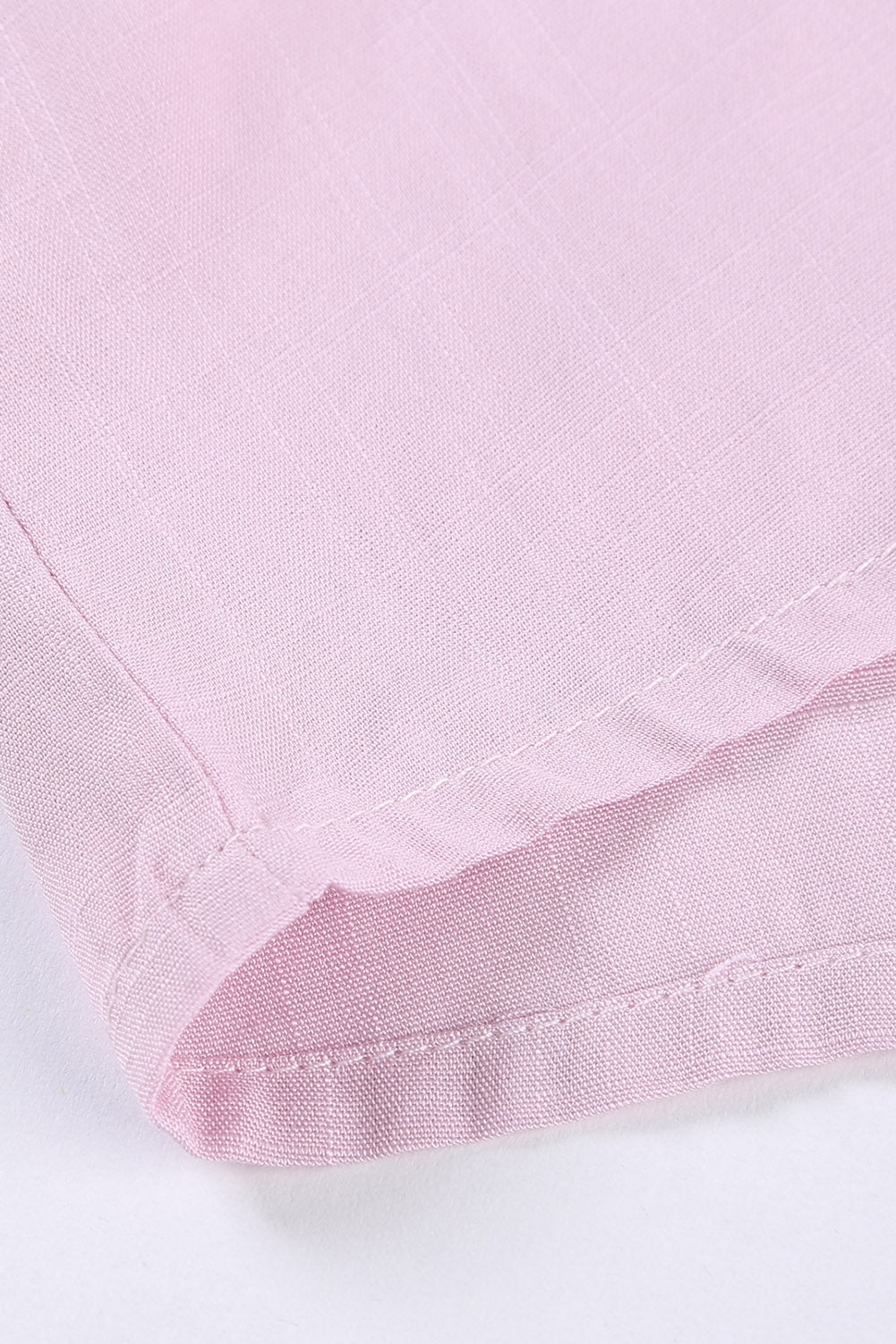 Pink Hollow-out Tank Top