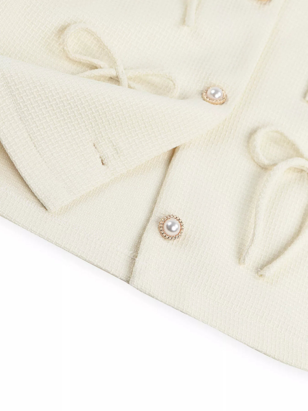 Bow Detail Cropped Outerwear