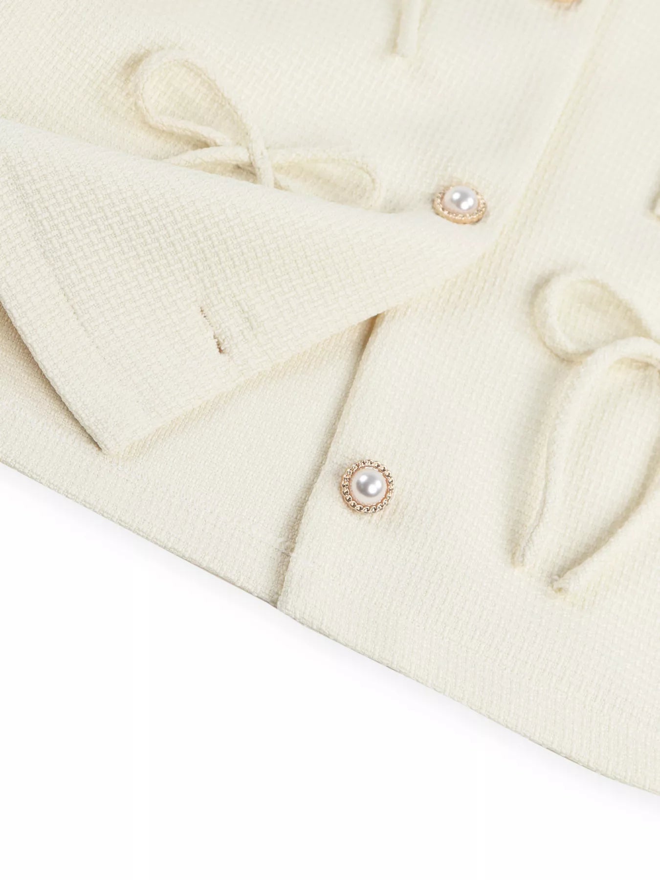 Bow Detail Cropped Outerwear