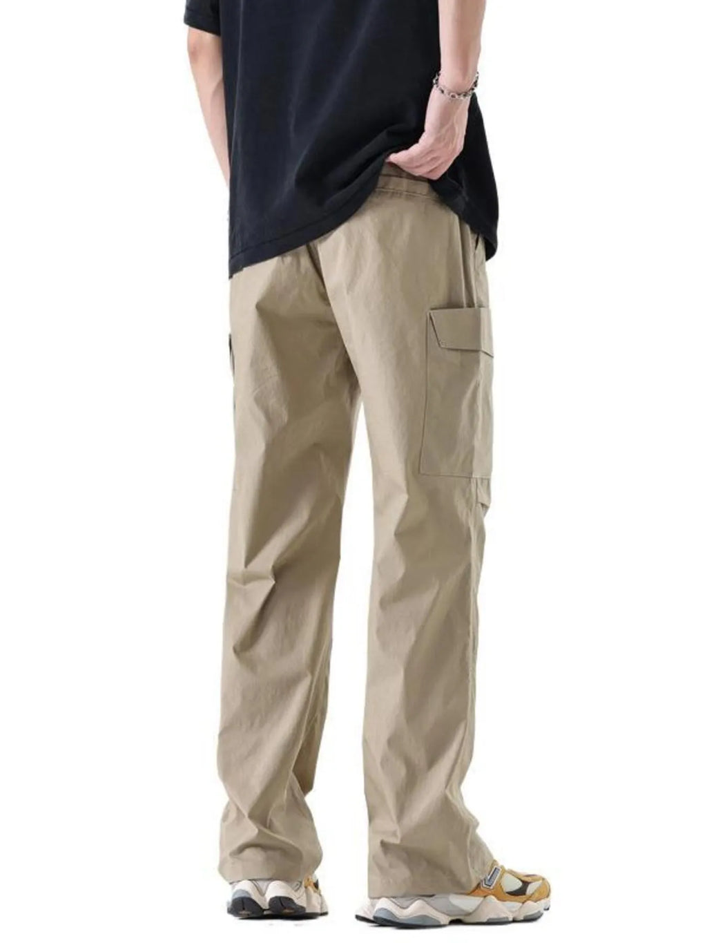 Men's Full Size Drawstring Wide Leg Cargo Pants Plus Size