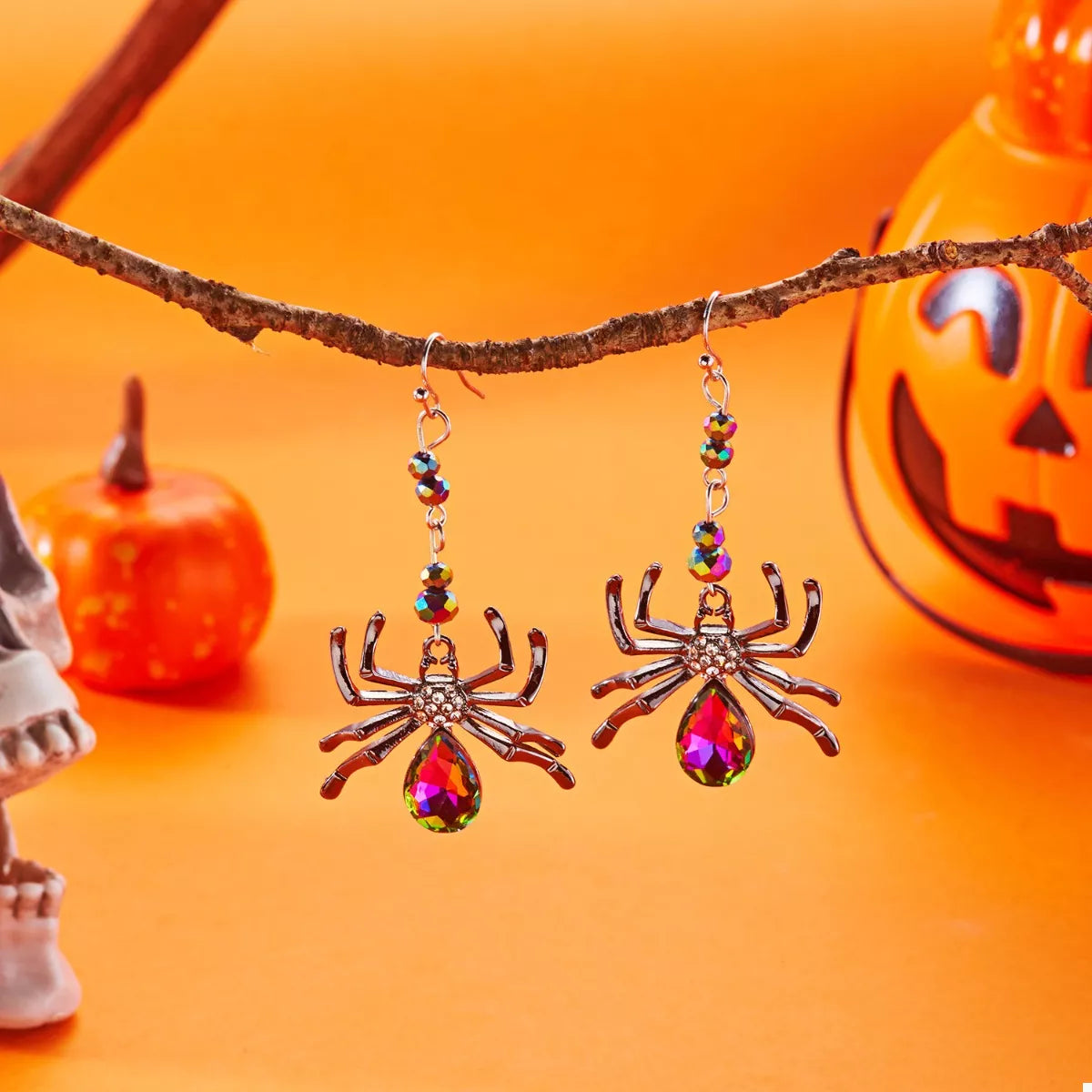 Halloween Spider Dangle Earrings