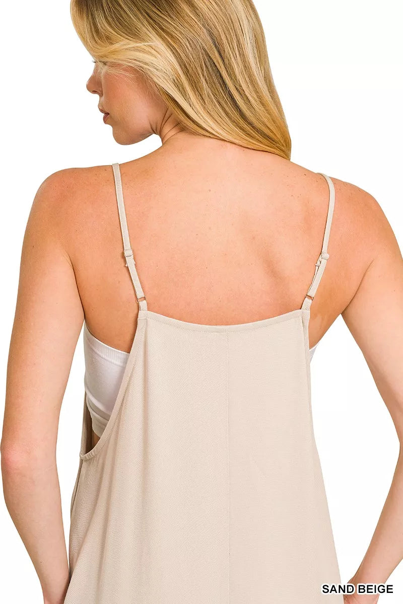 Zenana Rayon Woven Wide Leg Jumpsuit