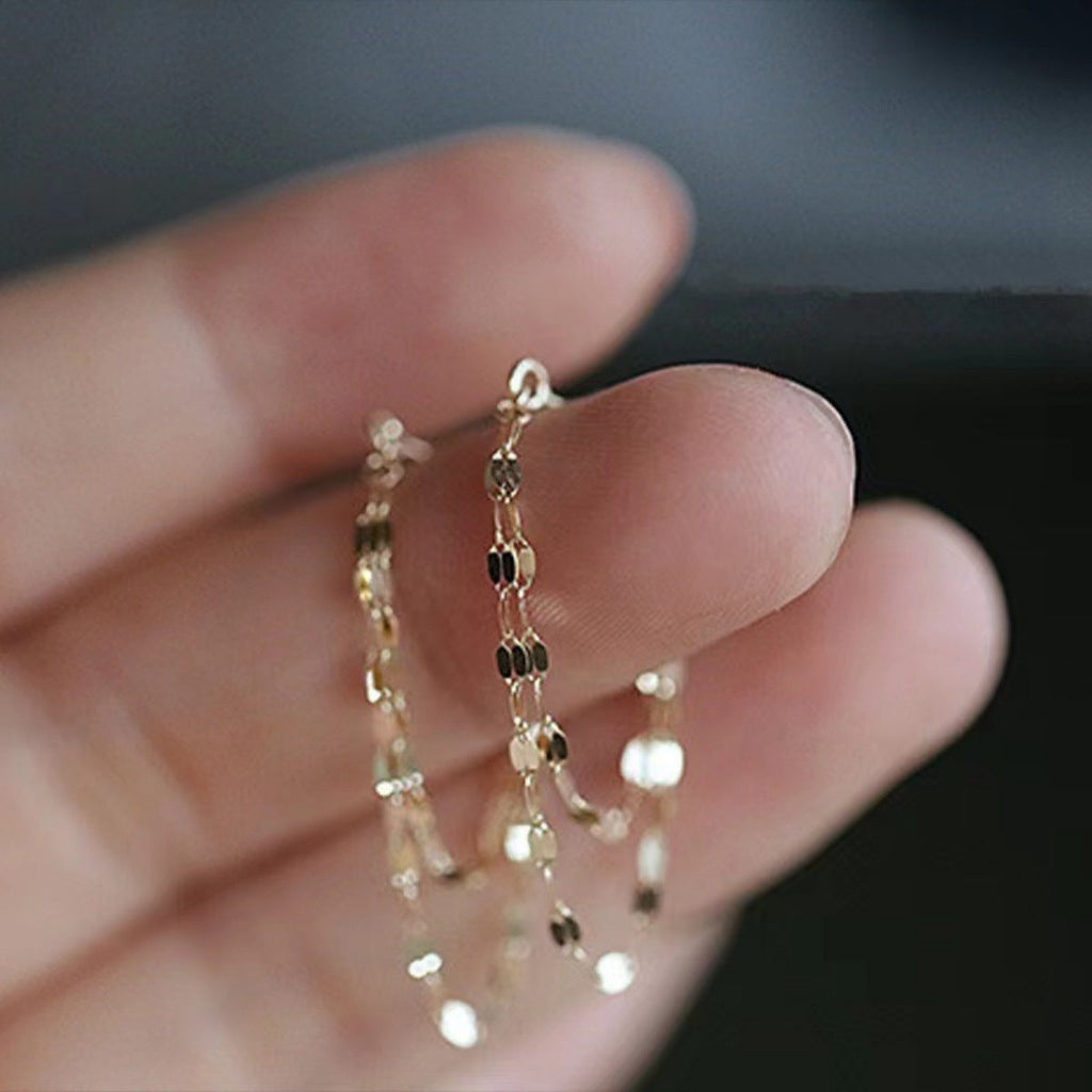 18K Gold-Plated Chain Earrings