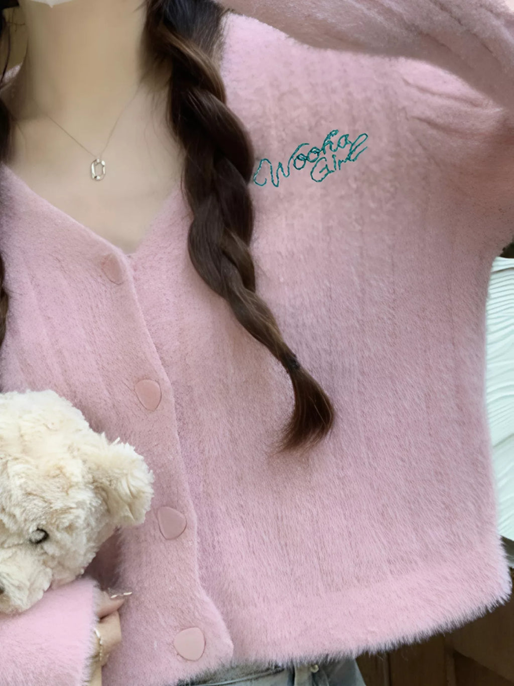 Button Up Ribbed Knit Cardigan
