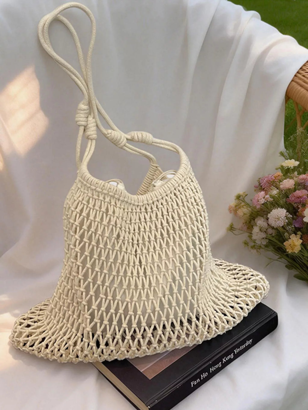 Woven Net Shoulder Bag