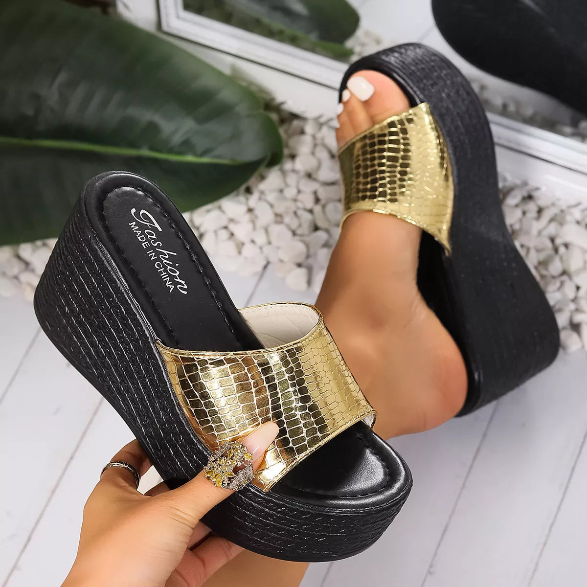 Open Toe Wedge Sandals