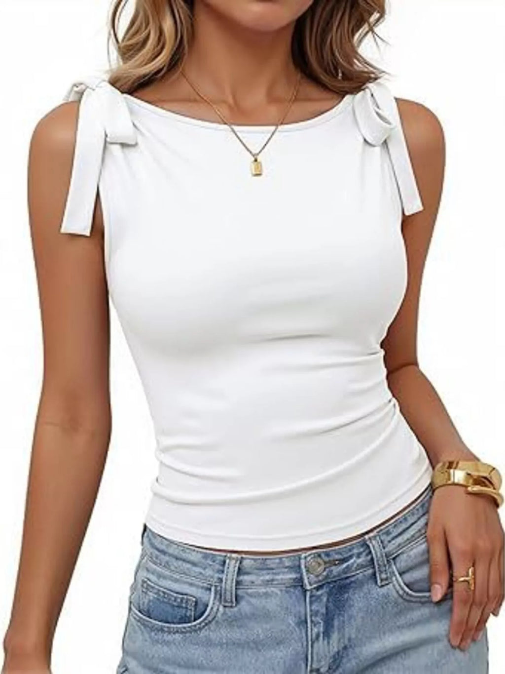 Tie Shoulder Tank Top