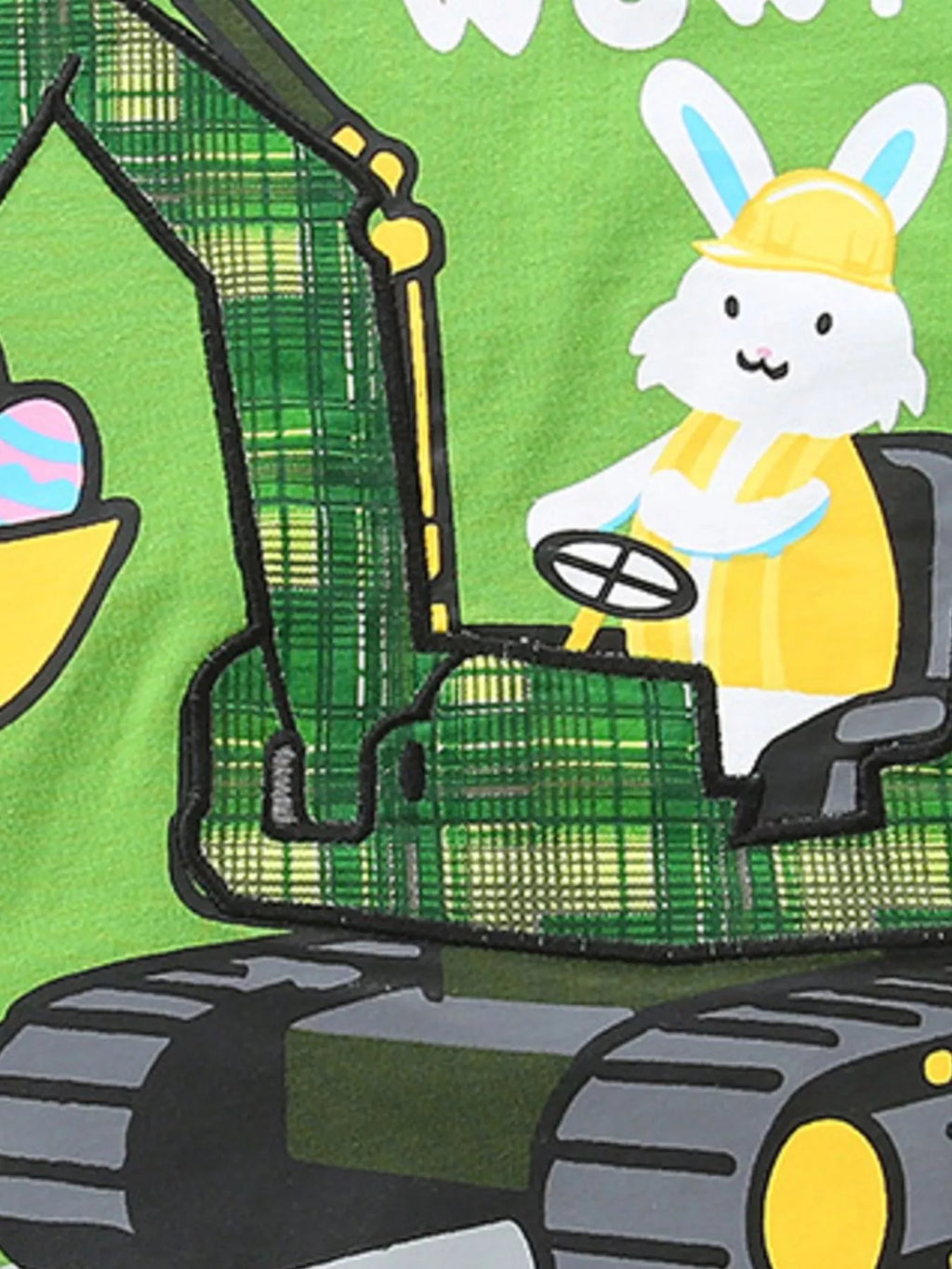 Children's Rabbit Excavator Print Tee and Shorts Set