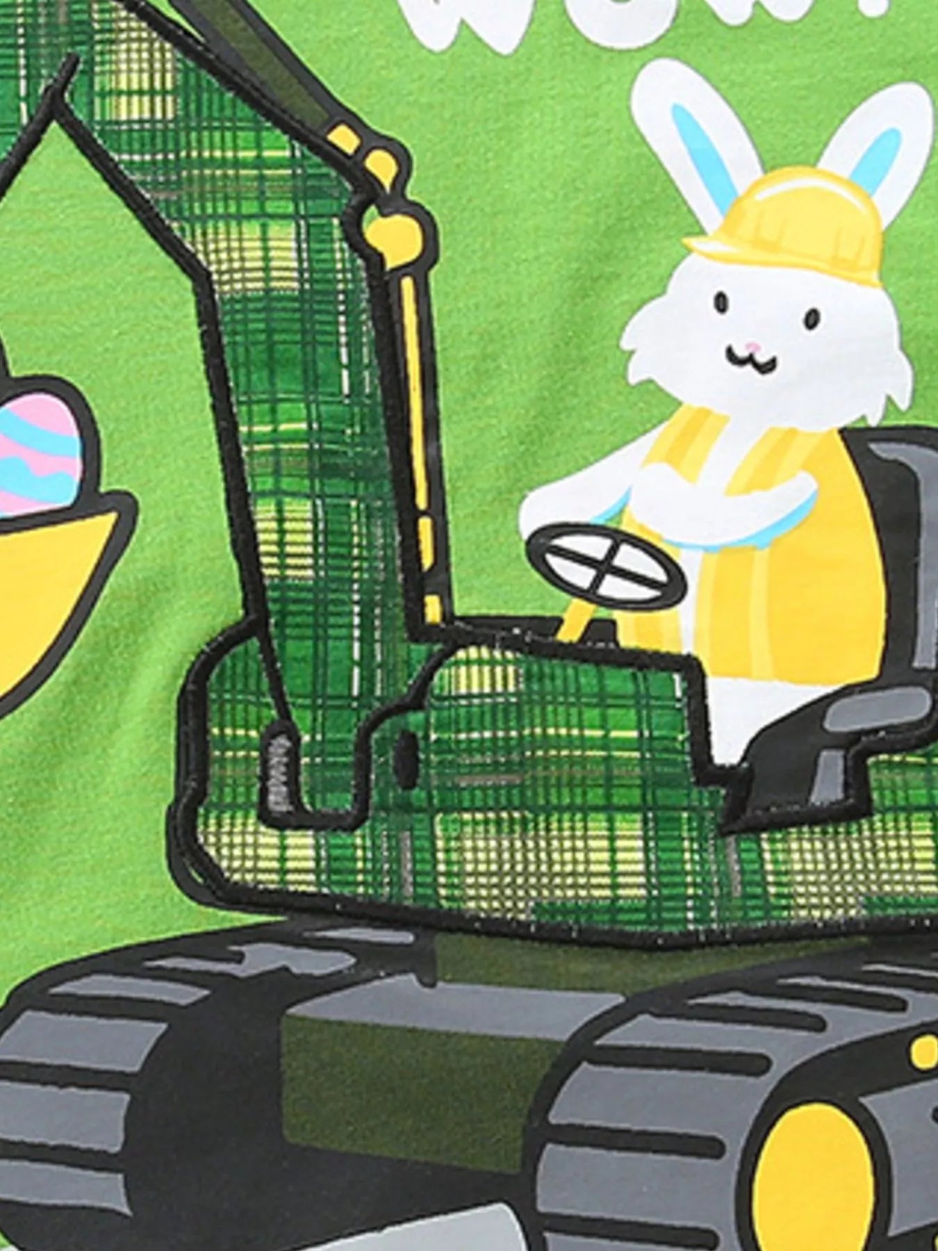 Children's Rabbit Excavator Print Tee and Shorts Set