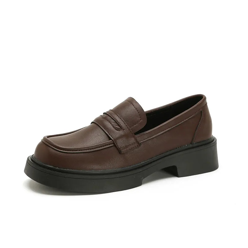 Round Toe Platform Loafers