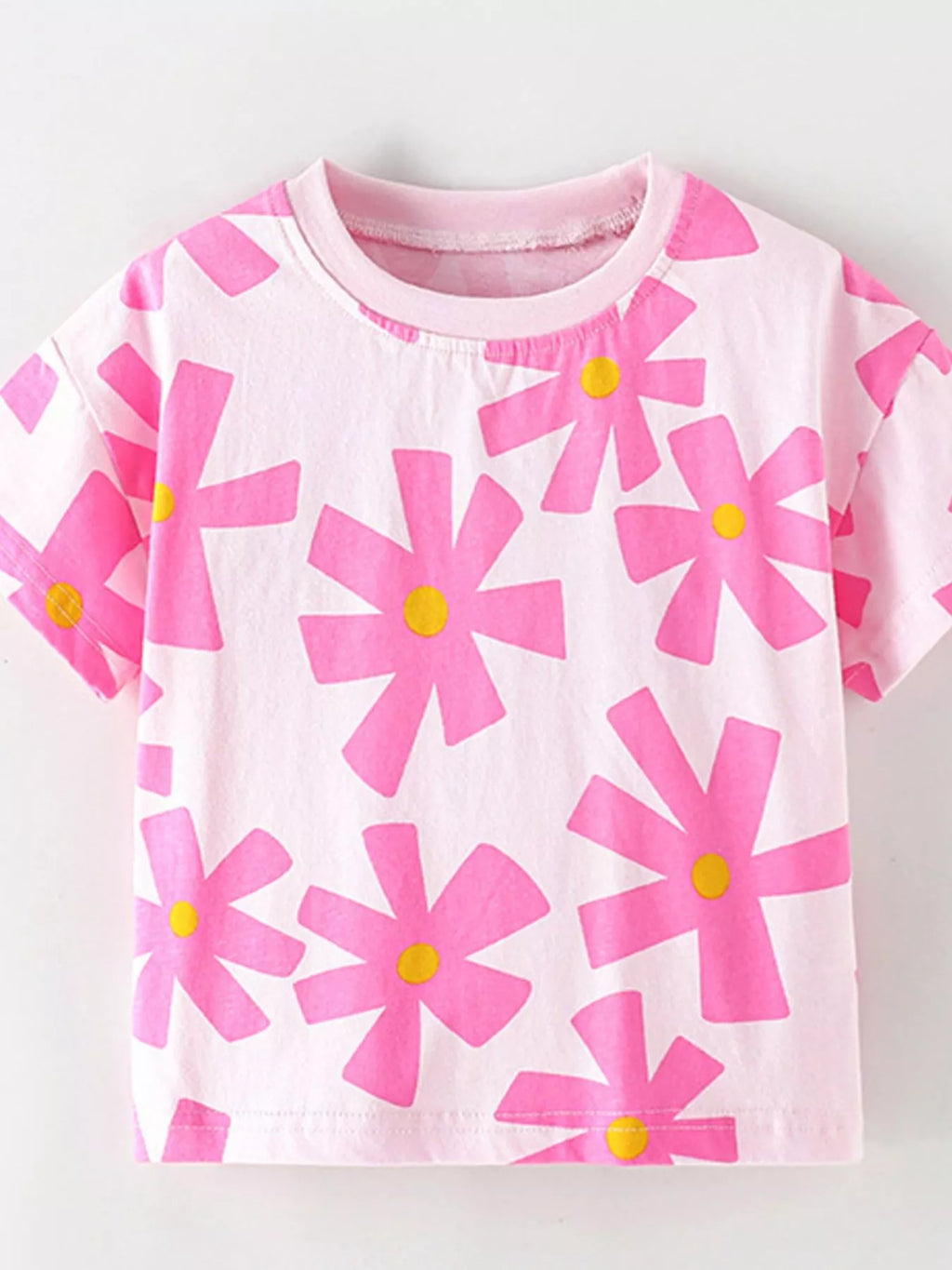 Children's Floral Print Cotton T-Shirt