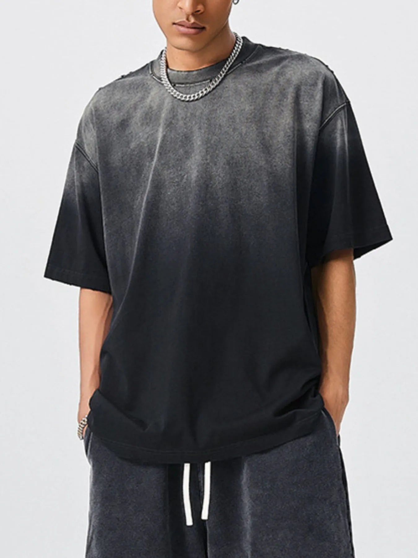 Men's Oversized Gradient Short Sleeve T-Shirt