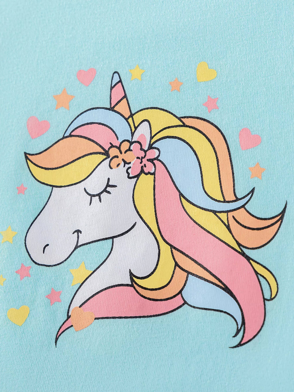 Children's Unicorn Graphic Rainbow Tulle Layered Dress