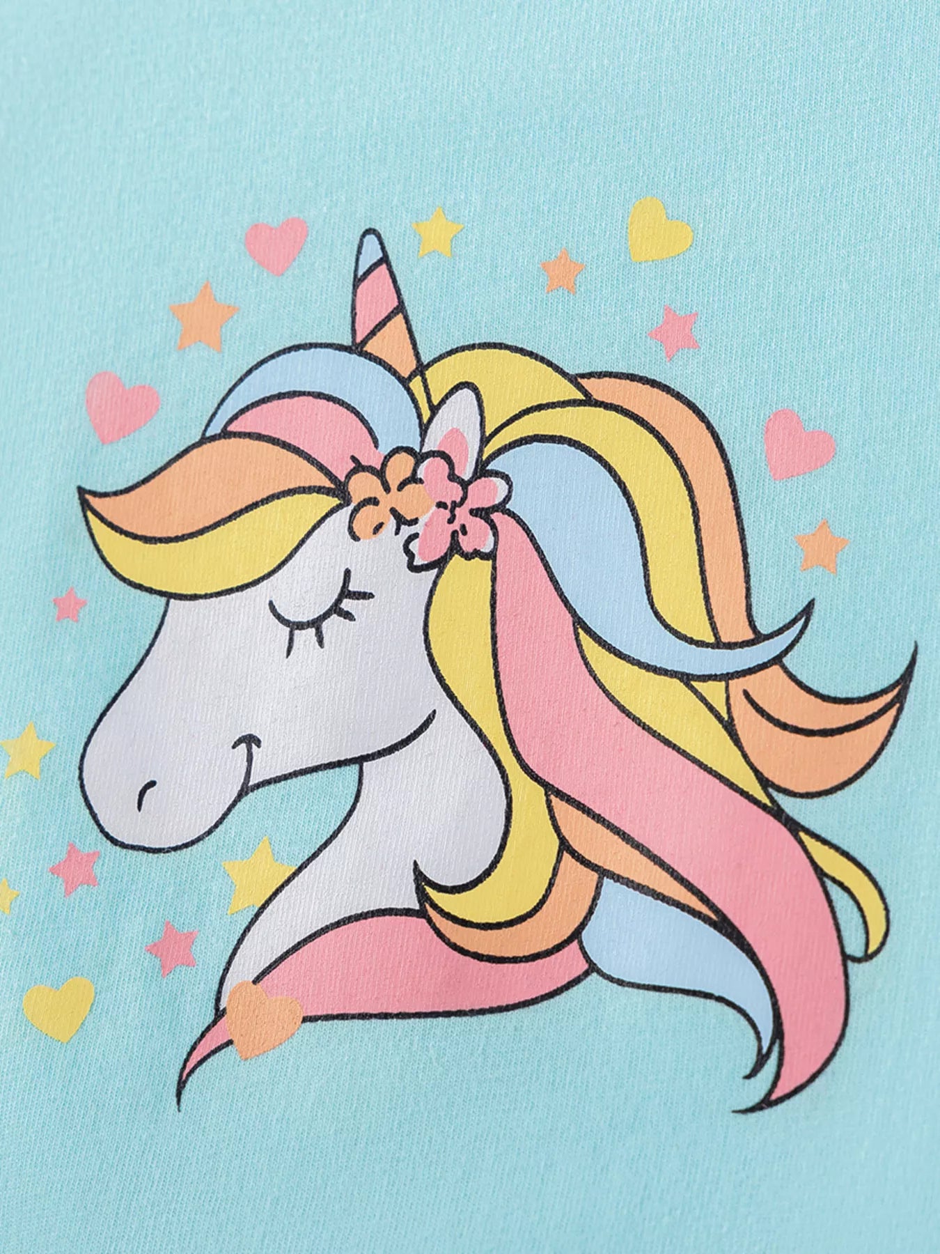 Children's Unicorn Graphic Rainbow Tulle Layered Dress