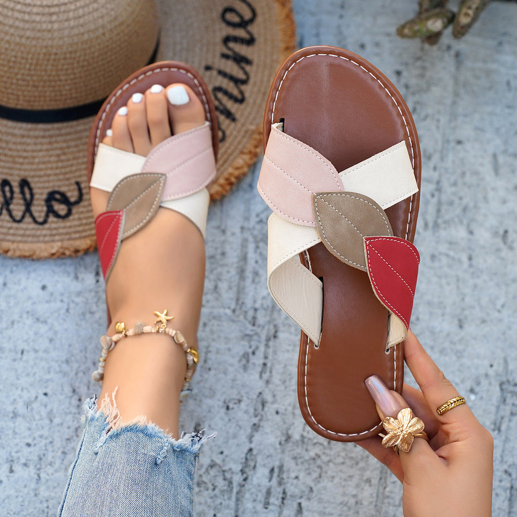 Cross Strap Open Toe Sandals