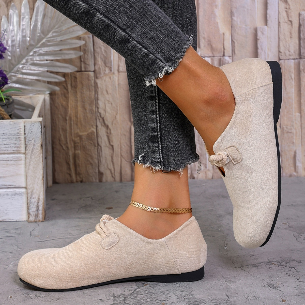 Round Toe Slip-Ons